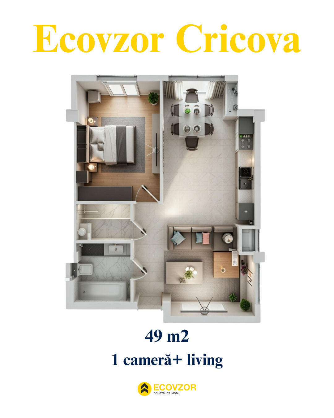 1 комната + ливинг